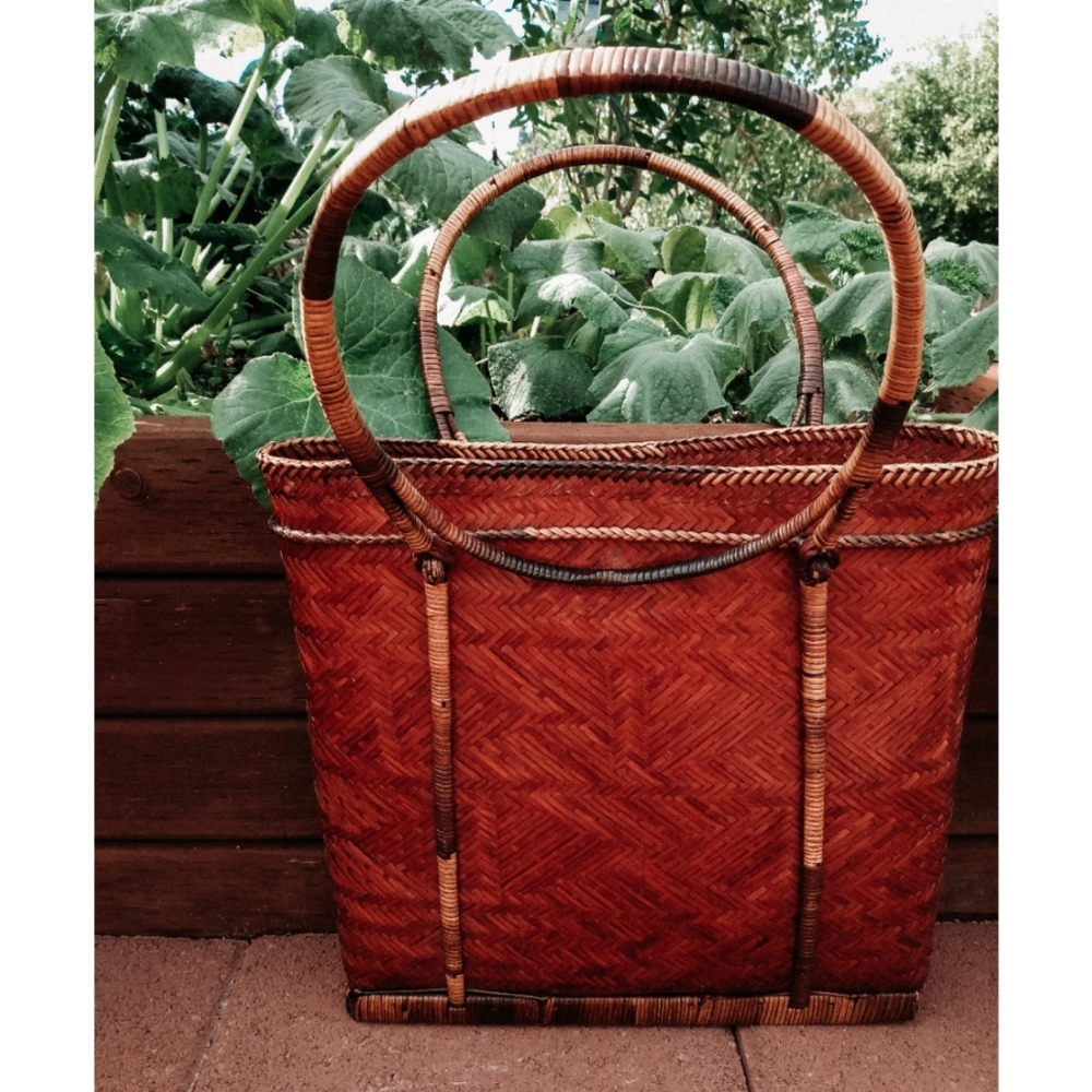 rattan purse